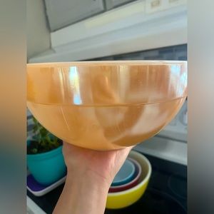 Fire King Peach Lustre Mixing Bowl